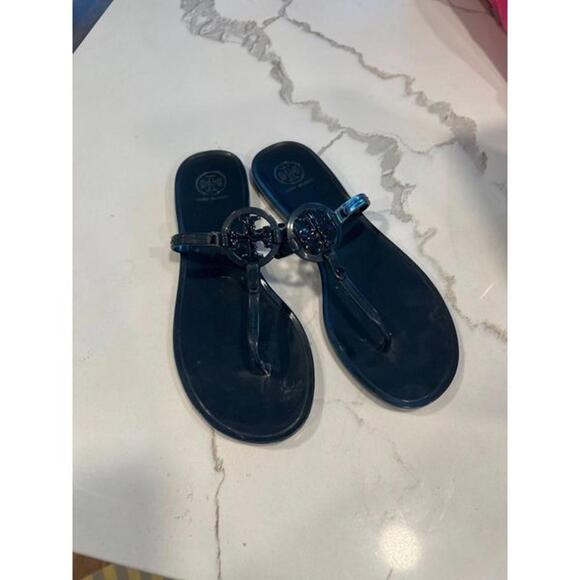 Tory Burch Shoes - Tory Burch mini miller blue flip flops size 9